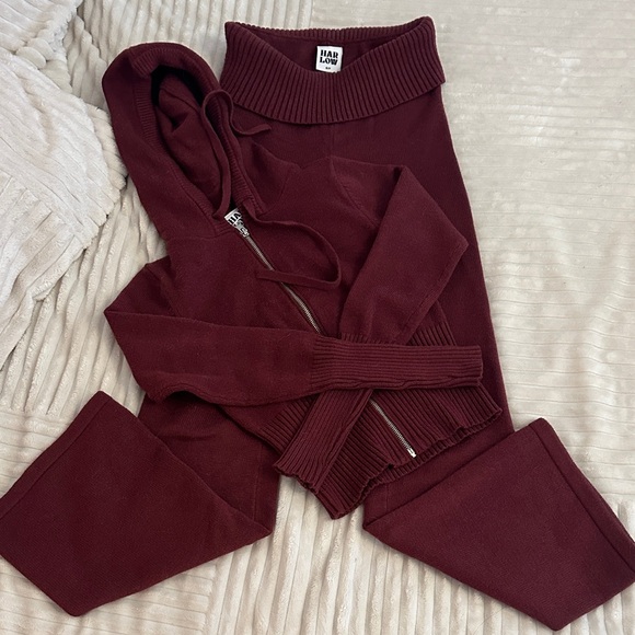 Harlow Other - Harlow Maroon Women’s  Pants & Hoodie Set